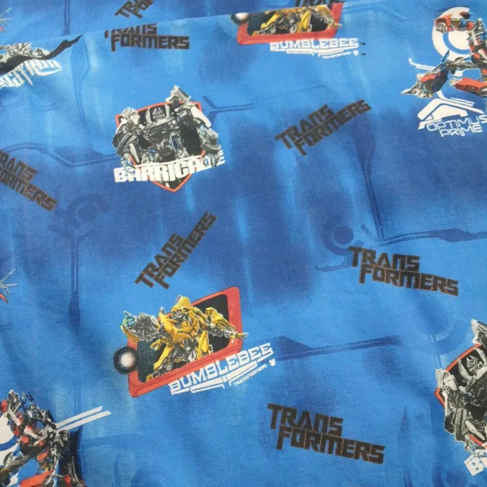 Vintage Transformers Bed Sheet  Size Twin Optimus Prime Bumblebee 2007 Movie